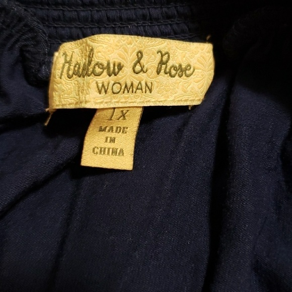 🆕️ Harlow & Rose blouse tie in front sz 1x New With Tags *Firm * - Picture 2 of 4